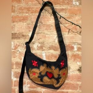 Baggu Black and Brown Shoulder Bag